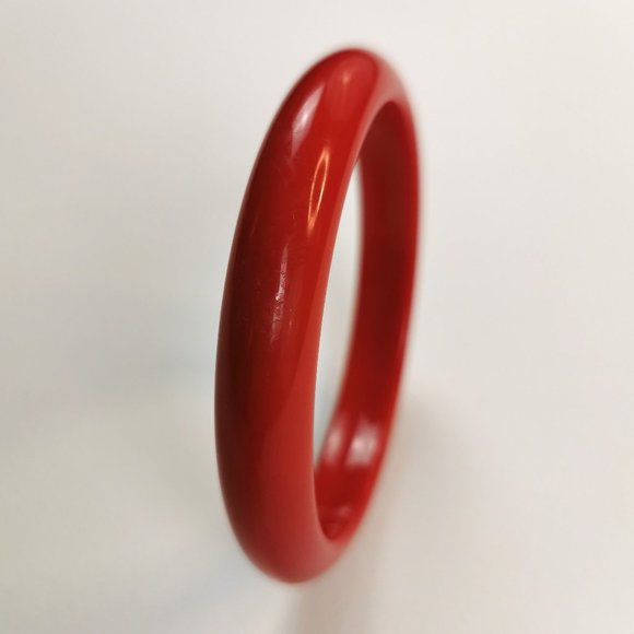 Red Plastic Vintage 1980s Bracelet - Picture 5 of 11